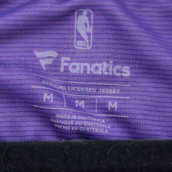 Fanatics NBA Women's Size‎ M FastBreak Road Jersey Blank Purple V Neck NWOT - Picture 6 of 6